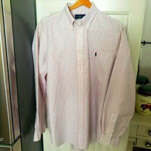 Ralph Lauren Tattersall Plaid Preppy Casual Button-Down Shirt